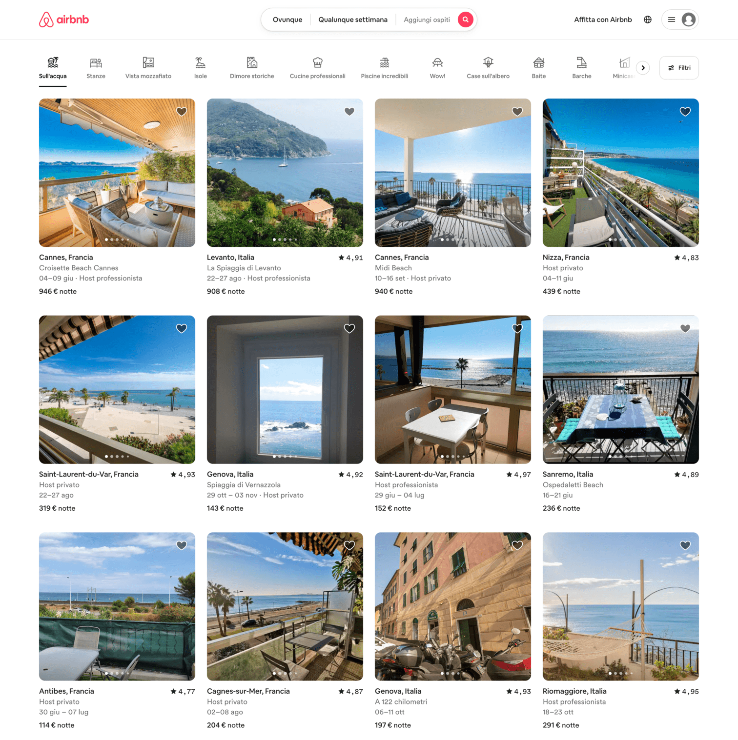 Airbnb UI design 2023