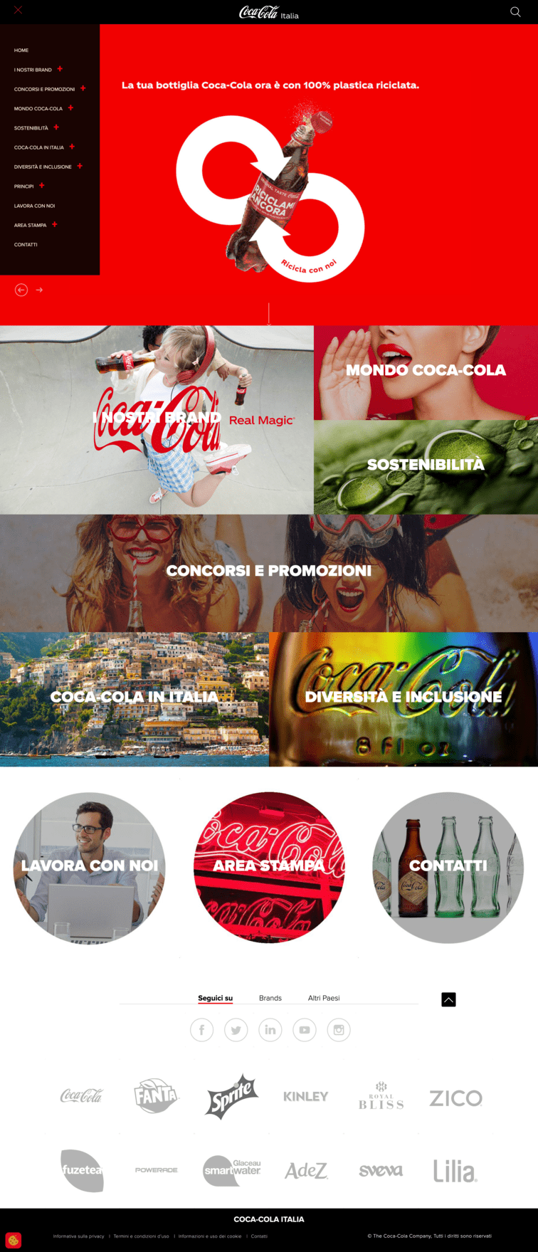 Coca Cola UI design 2023